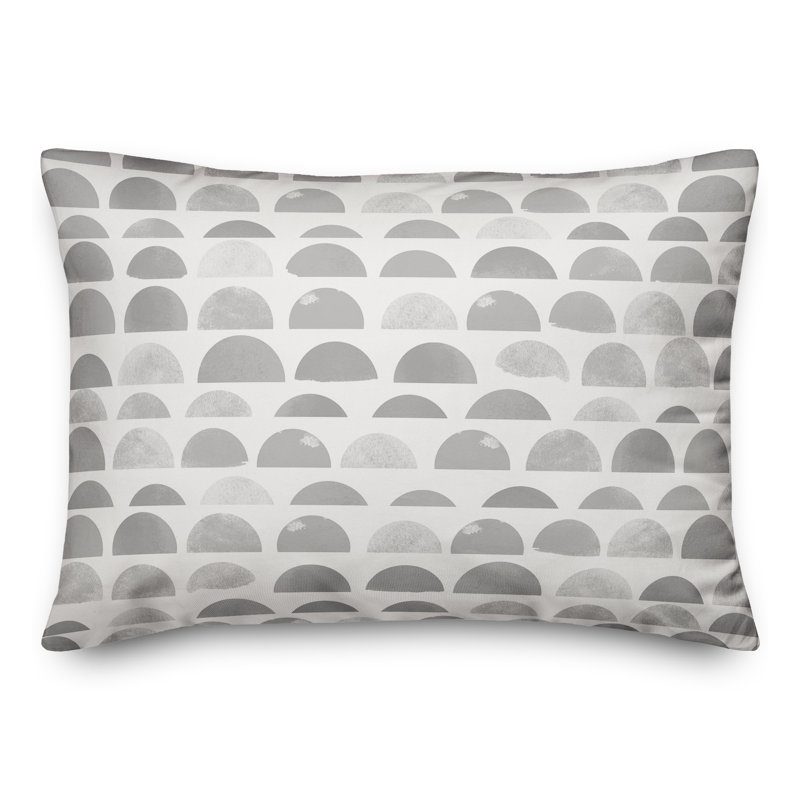 Abstract Outdoor Throw Pillow, Gray