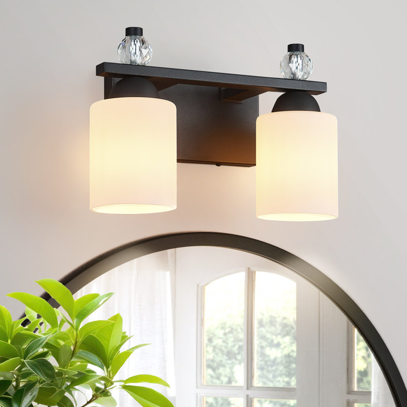 Mid Century  Vanity Light E26 Socket Glass Bathroom Vanity Light Fixtures Modern Vanity Lights for Bathroom Mirror Hallway