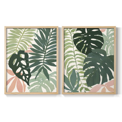 Impression de cadre tropical I-Premium - prêt à accrocher - aucun clou requis - aucun clou requis