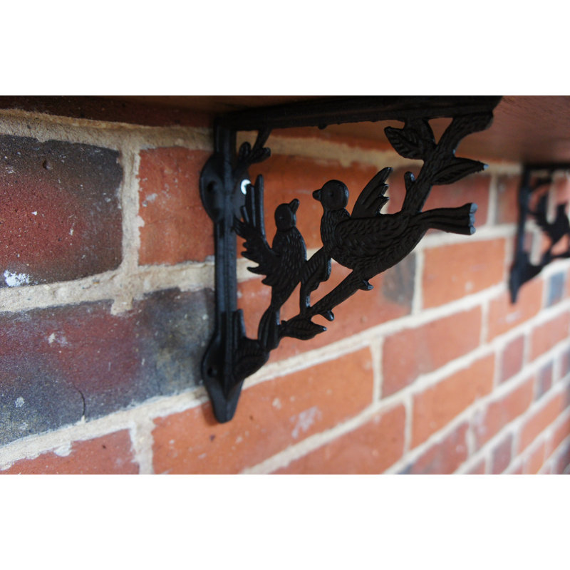 Chaseburg Teak Solid Wood Bracket Shelf