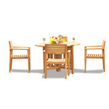 Lomita Outdoor 5 - Piece Teak Dining Set