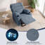 Fauteuil inclinable électrique Power Lift pour personnes âgées - bleu-1864081516