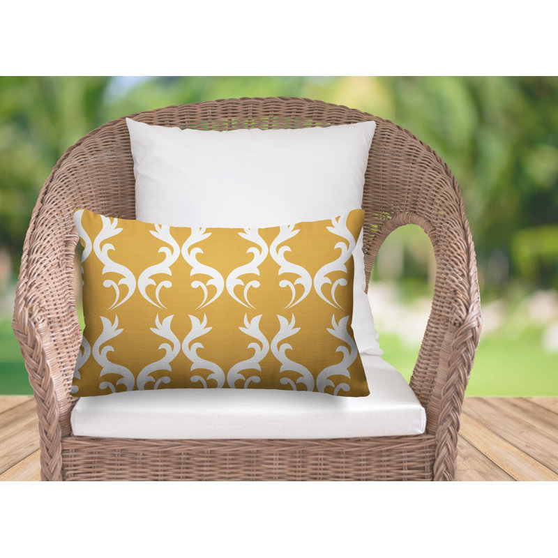 Housse et insert de coussin d'extérieur Galton, Ocre