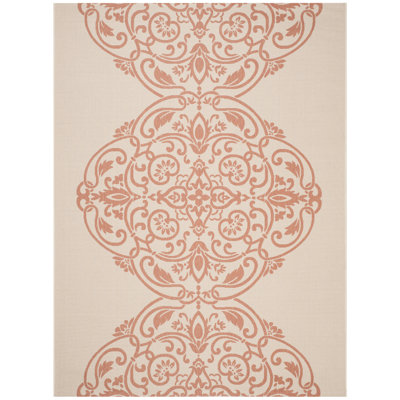 Tapis ikat cannelle Topiaire