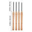 Wood Lathe Turning Tool Set, 4PCS, Lathe Roughing Finishing and Detailing Hollow Tool with Wooden Handle, Diamond Round Square Carbide Inserts, Wooden Box, for Beginners Hobbyists Professionals