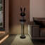 Lampe sur pied de luxe en lapin noir, lumière ambiante décorative pour le côté du canapé du salon-129199477