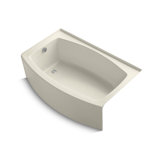 Expanse 60" x 38" Curved Integral Apron Bathtub