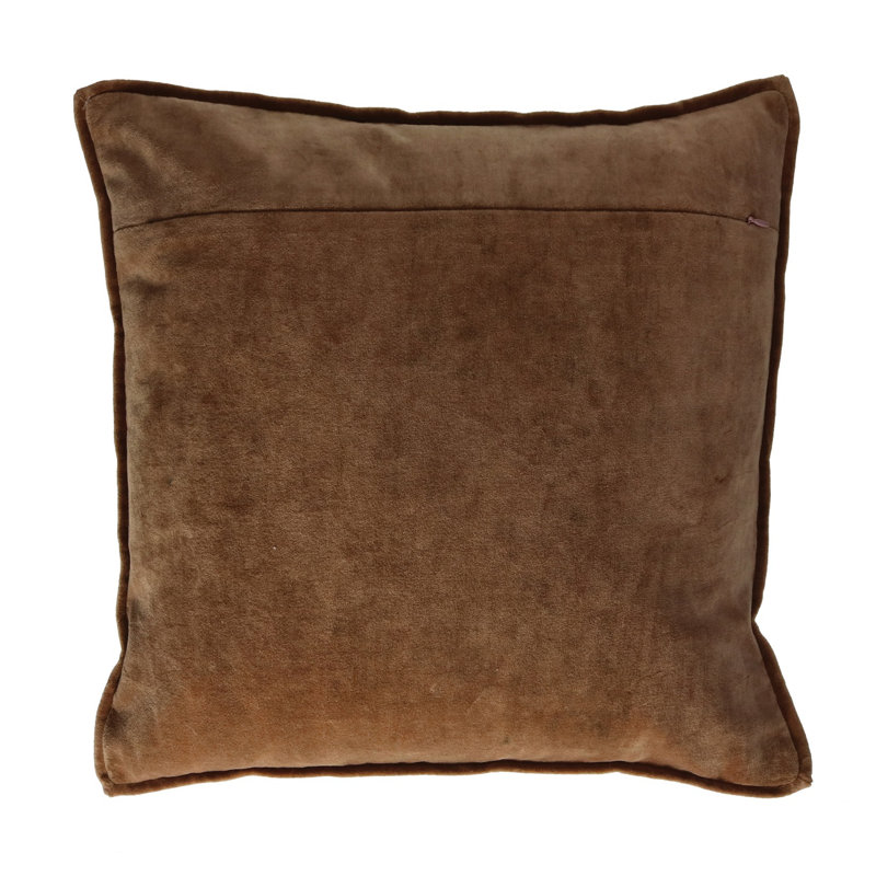 Coussin en lin Alpha Opposites, Marron foncé