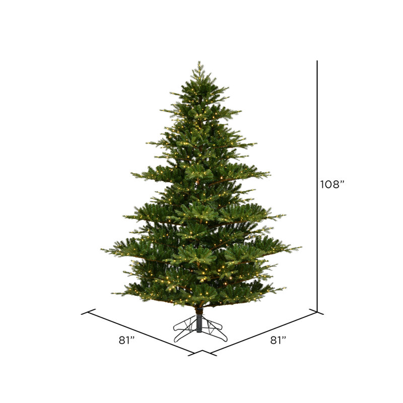 Vickerman Sherman Fir Artificial Christmas Tree, 9 ft