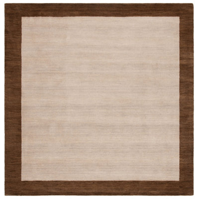 Southbury Hand-Hooked Wool Beige Area Rug 