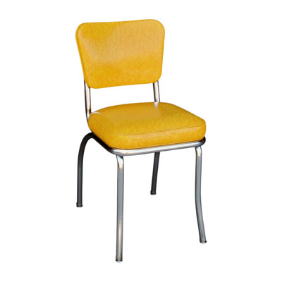 Chaise de salle à manger rembourrée rétro