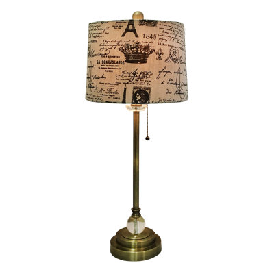Lampe de table 28" à imprimé marocain coquille d’œuf Michaelis