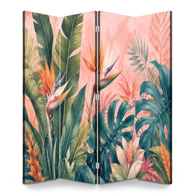 Cloison pliante 4 panneaux paravent Royal Tropical
