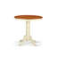 Ensemble de salle à manger 5 pièces à hauteur de comptoir comprenant une table de cuisine ronde avec piédestal et 4 chaises de salle à manger, babeurre 36 po x 36 po-217726953-172578310