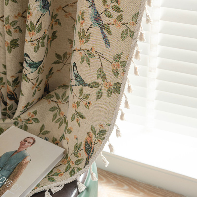 Polyester Exquiste Pattern Print Curtains 2 Panel (Set of 2), 52" W x 96" L
