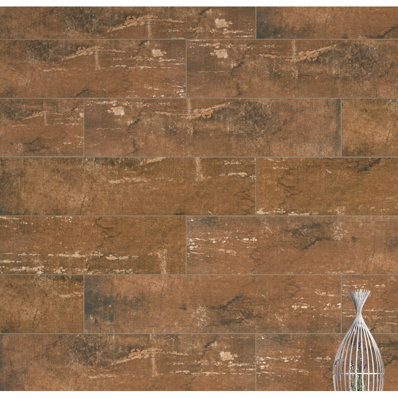 Emser Ranch Pasture Wood Look Porcelain Bullnose Tile (3-in x 12-in)
