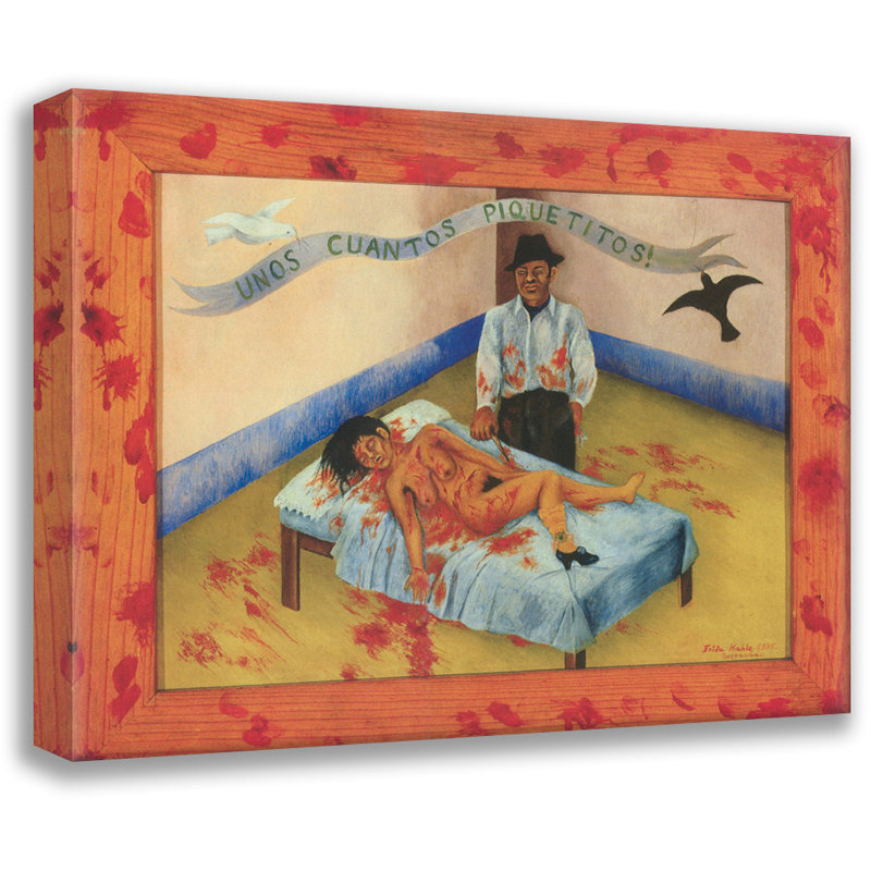«A Few Small Nips» par Frida Kahlo, toile tendue avec châssis, H 17 po x l 24 po