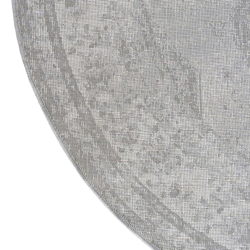 Brandt Oriental Area Rug, Oval 4'1" x 6'1", Gray