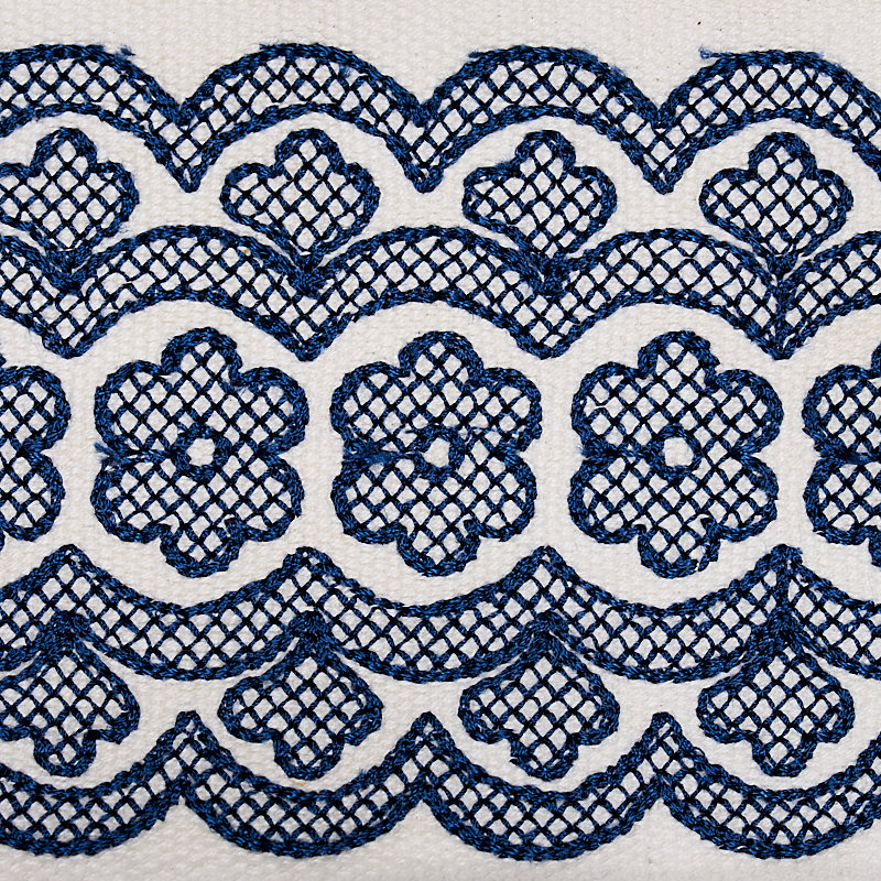 Astrid Embroidered Tape, Blue