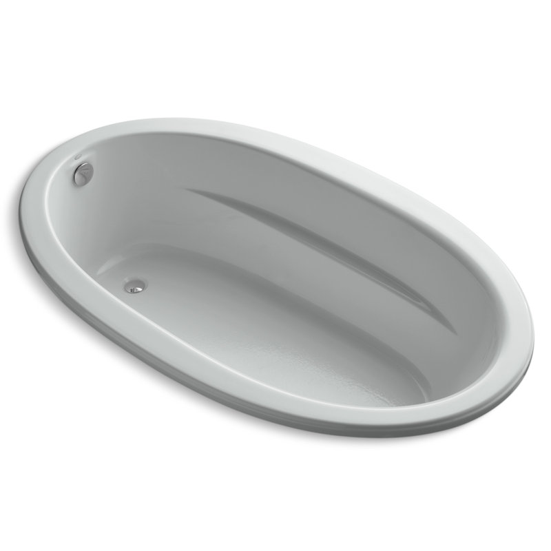 Sunward 72" x 42" Soaking Bathtub, Ice Gray
