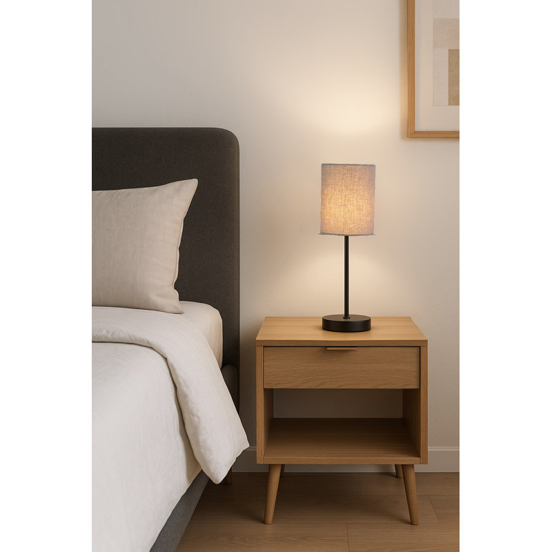 Metal Table Lamp, Grey