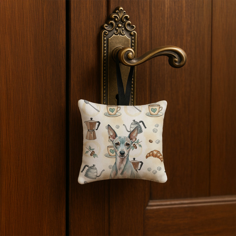 Ornement suspendu en tissu American Coffee, American Hairless Terrier