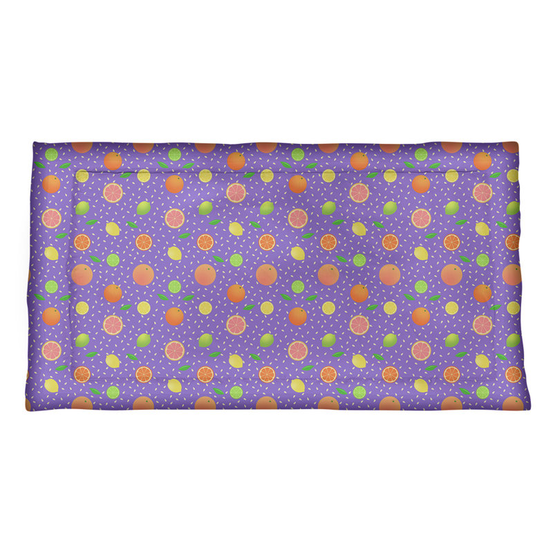 Taie décorative à fruits agrumes Katelyn Elizabeth, Polyester, Très grand, Mauve