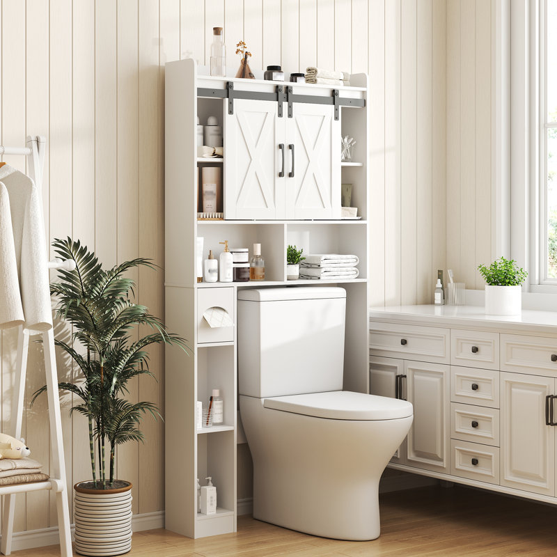 Armoire de rangement au-dessus de la toilette, Blanc