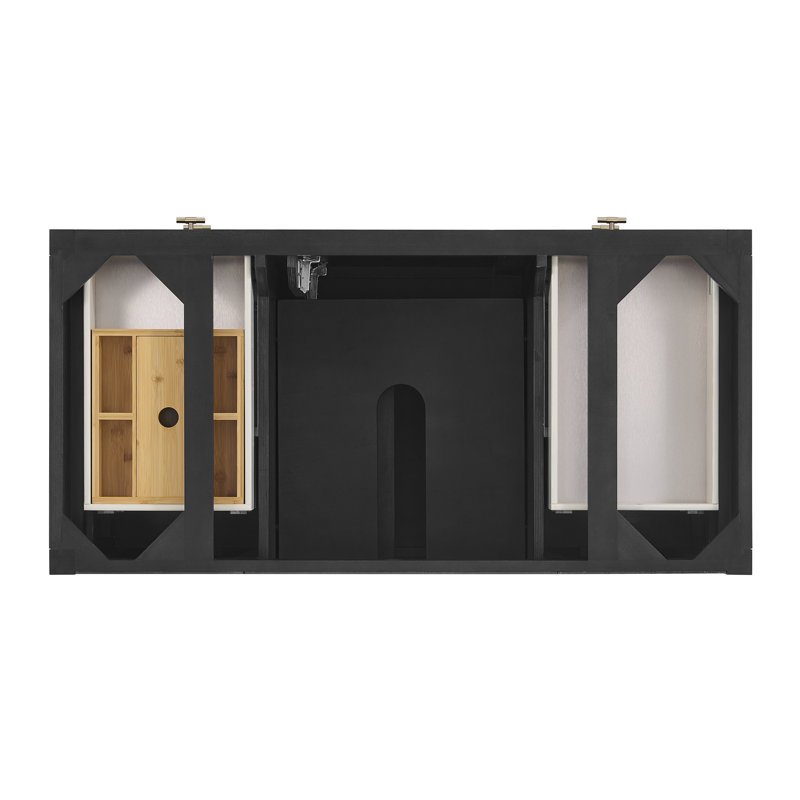 Myrrin 48'' W Single Bathroom Vanity Base, Black