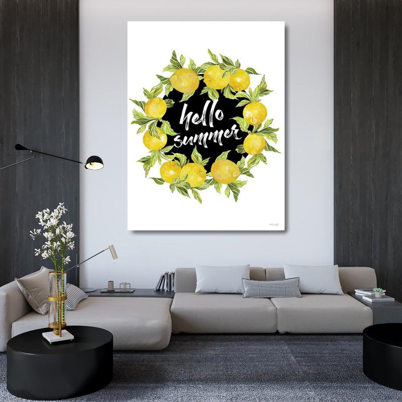 «August Summer® Jacobs, Cindy Gallery, art sur toile tendue: Hello Summer Lemons», H 47 po x l 36 po