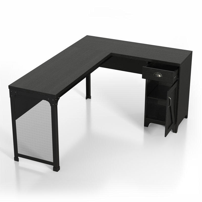 Bureau de direction en L avec rangement 60,63 po Decker