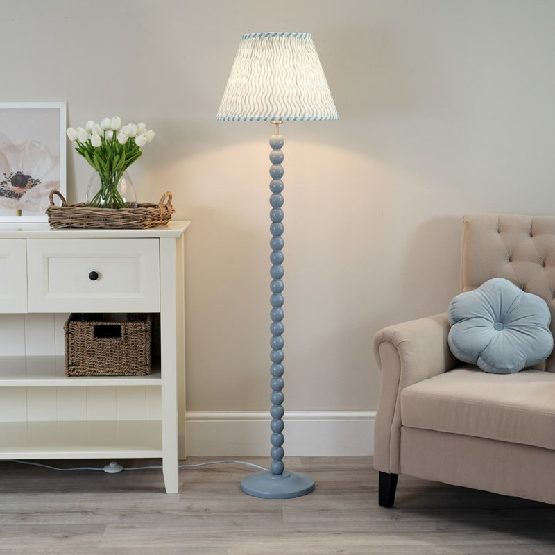Bobbles 149cm Traditional Floor Lamp, Powder Blue