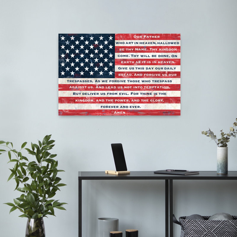 Our Our Flag, art contemporain, H 16 po x l 24 po
