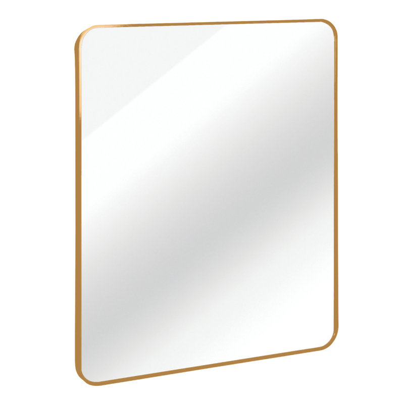 Miroir mural doré pour salle de bain 30 po x 36 po (miroir seulement inclus), Doré