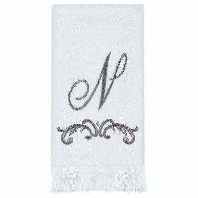 Avanti Linens Scroll Mono Fingertip Towel N