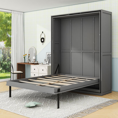Lit escamotable avec tablettes de rangement Murphy