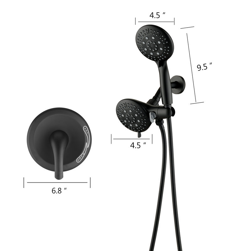 All-In-One Kit with Rough in-Valve, Matte Black