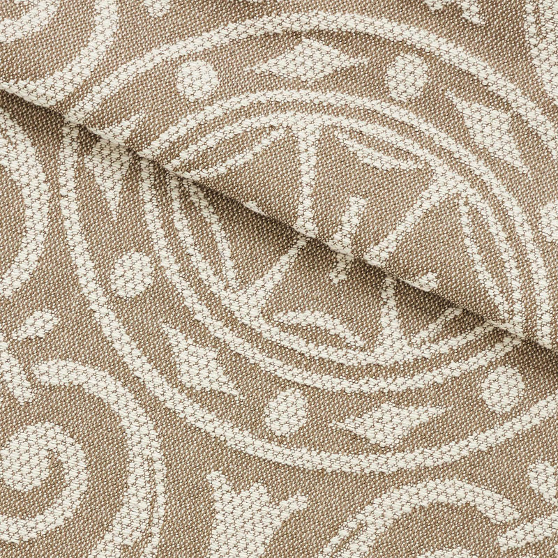 Taupe Queen Cotton Blend Medallion Bedspread Set