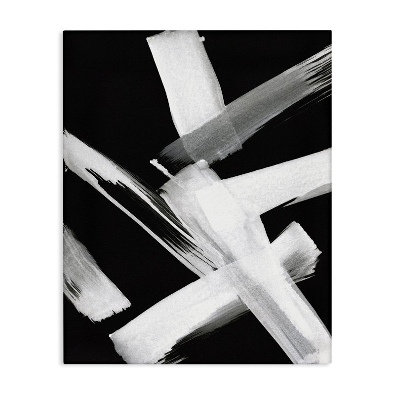 «Brushstrokes on Black» par Susan Jill, H 40 po x l 30 po