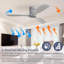 Ventilateur de plafond encastré 52 pouces DC 3 pales en bois sculpté, ventilateur, silencieux, télécommande réversible sans lumière