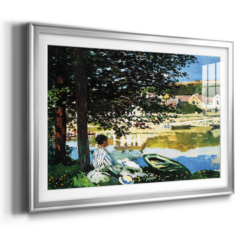 Monet, impression sur papier encadrée, H 19 po x l 27 po x P 1,5 po, Argent