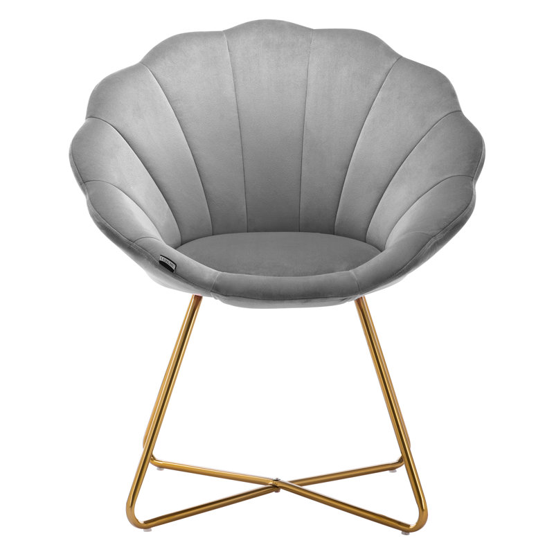 Velvet Accent Chair, Gray Velvet