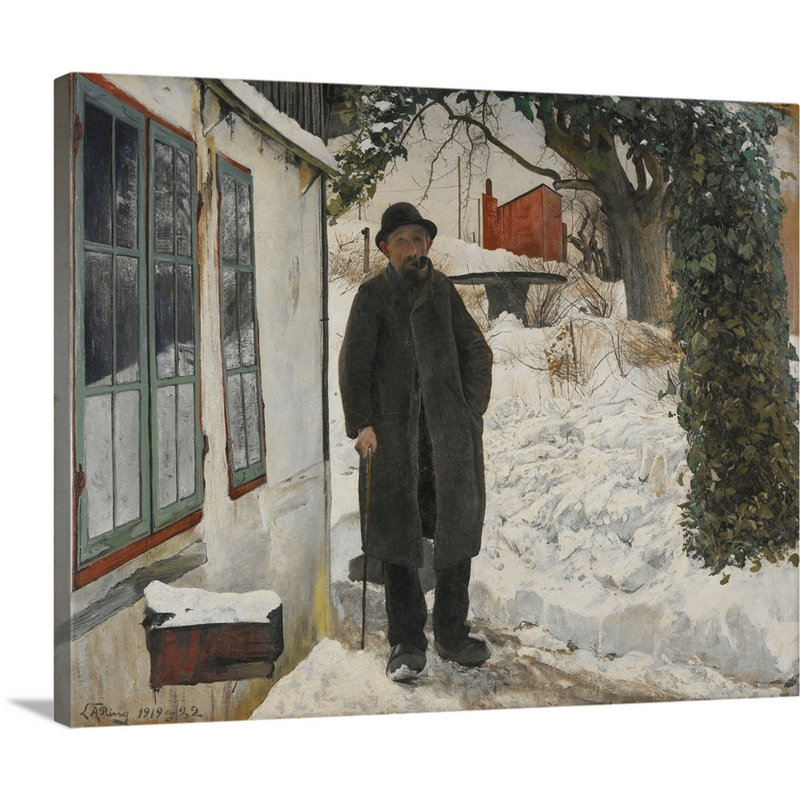 "At the Old House" par Laurits Andersen, reproduction d’art sur toile, H 36 po x l 45 po x P 1,25 po, Toile tendue