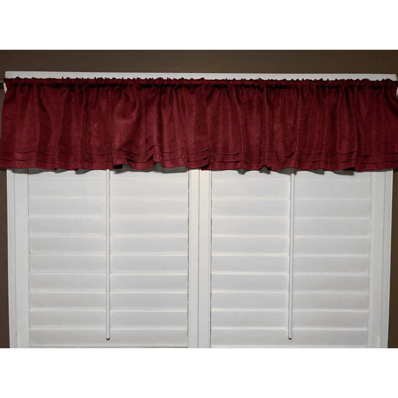 Cantonnière sur mesure de couleur unie 58 po piaf, Rouge
