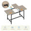 Ensemble de table de salle à manger extensible 5 pièces avec 2 bancs et 2 tabourets-129508799