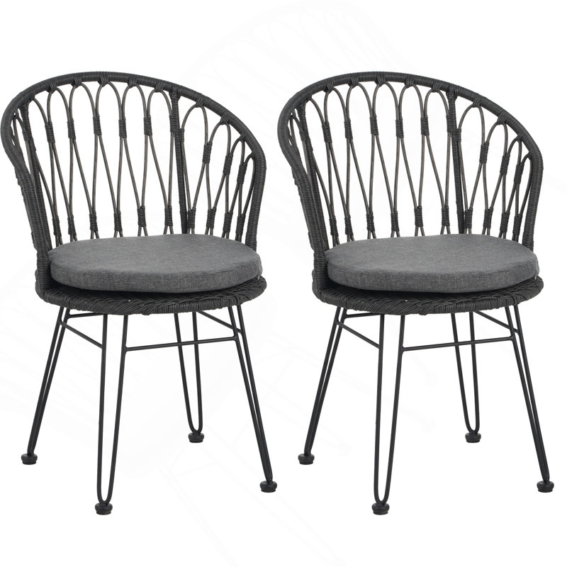 TAVON CHAIR, 2PCS avec 2 coussins, gris