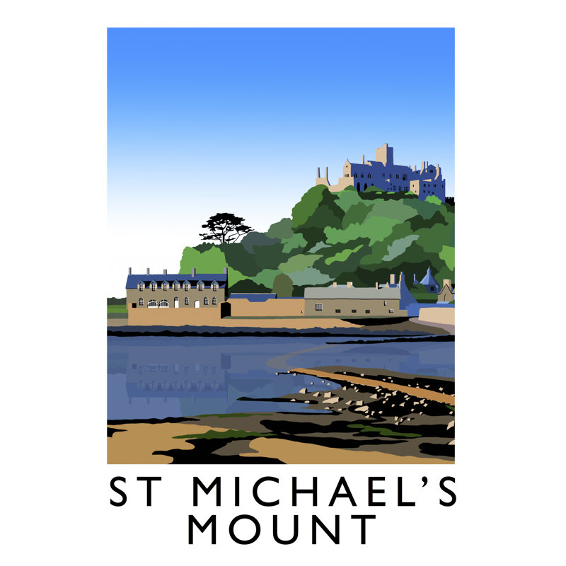'St Michaels Mount' by Richard O'Neil - Print, Unframed, 40 cm H x 30 cm W x 1 cm D