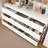 63" W Bedroom Wardrobe Organizer with Built-in Mirror, 9 Drawers & 7 Open Shelves