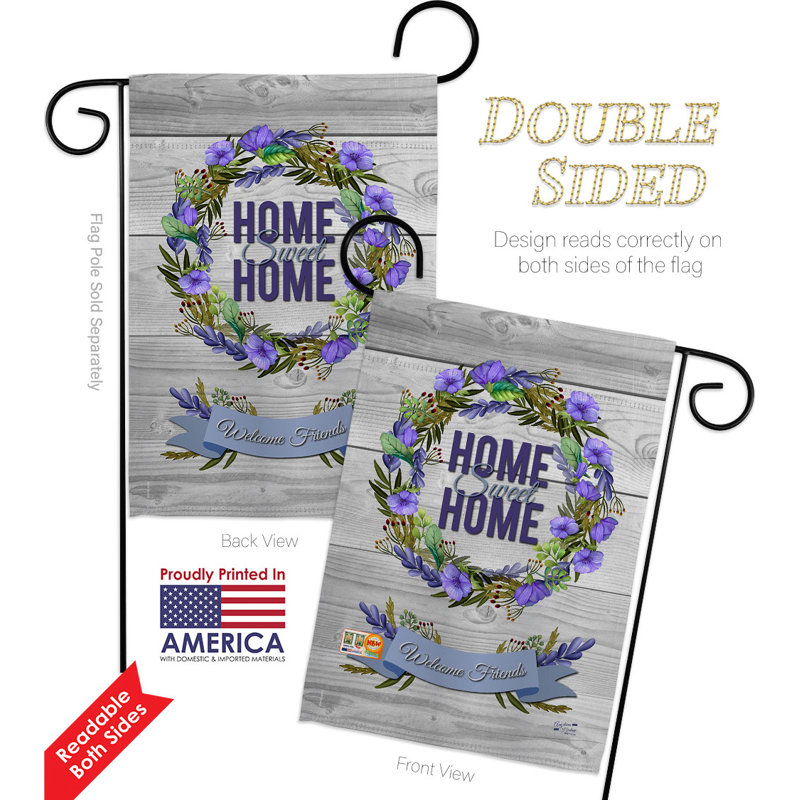Double Sided 18.5 in. H x 13 in. W Polyester Garden flag