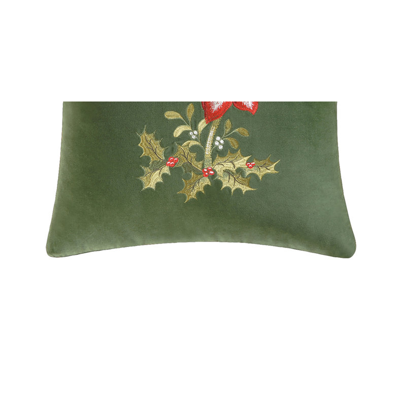 Amandus Embroidered Cotton Throw Pillow